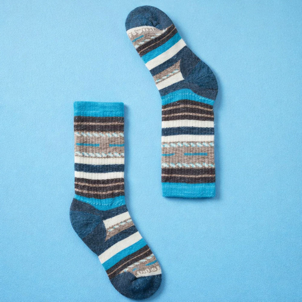 Smartwool Kids' Small Striped Full Cushion Margarita Hike Crew Socks K35-30